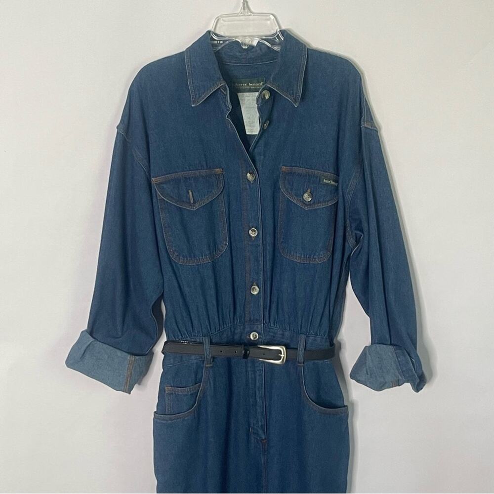 Vintage 90s denim maxi romper dress women’s Size 10 western equestrian bohemian - Picture 8 of 16